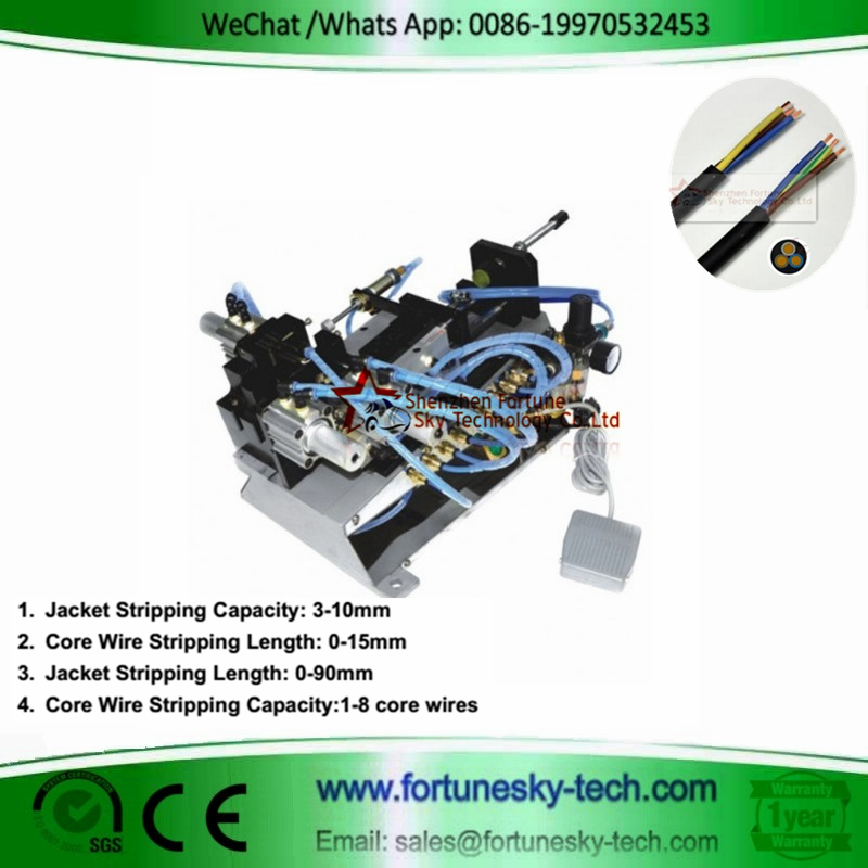 Pneumatic Multi-Core Cable Jacket and Wire Stripping Machine
