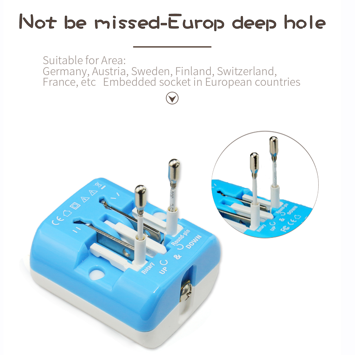 Universal Travel Adapter with Multiple Plug Configurations