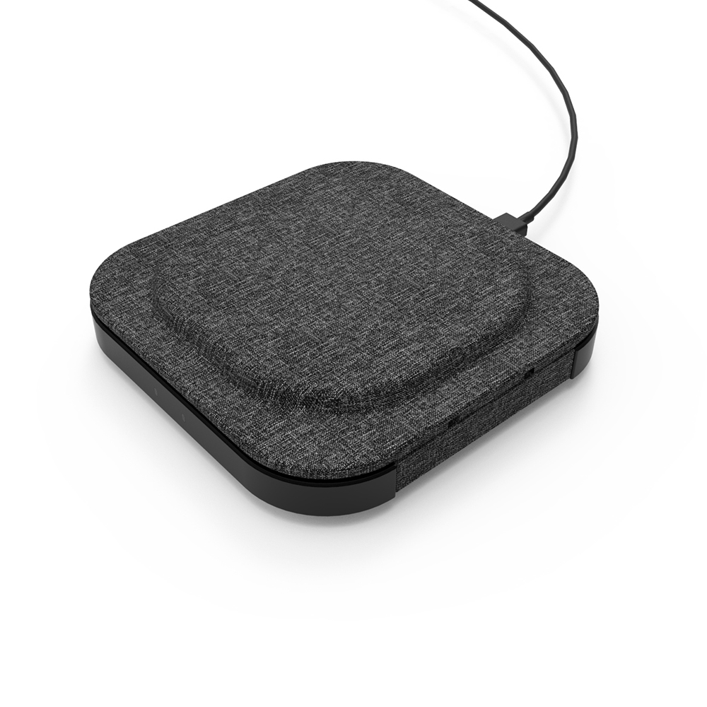 Wireless charging pad in folded stand position
