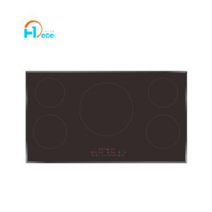 Top-down view of induction hob cooking zones