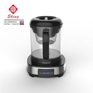 Portable coffee maker with transparent brewing chamber