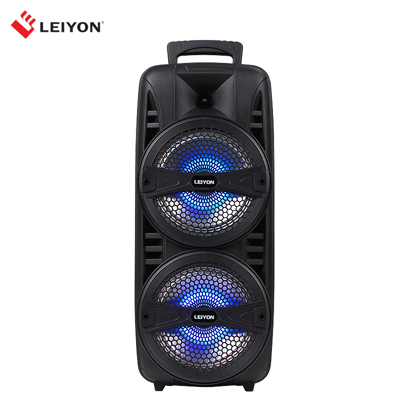 Portable High Quality Karaoke dual 8 inch Trolley Speaker - Image 3