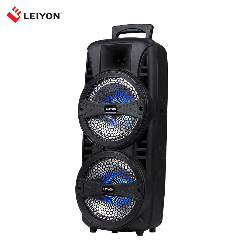 Portable High Quality Karaoke dual 8 inch Trolley Speaker - Image 2