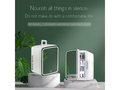 10L Portable Mini Fridge with LED Mirror