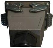 Close up of heavy-duty industrial connectors