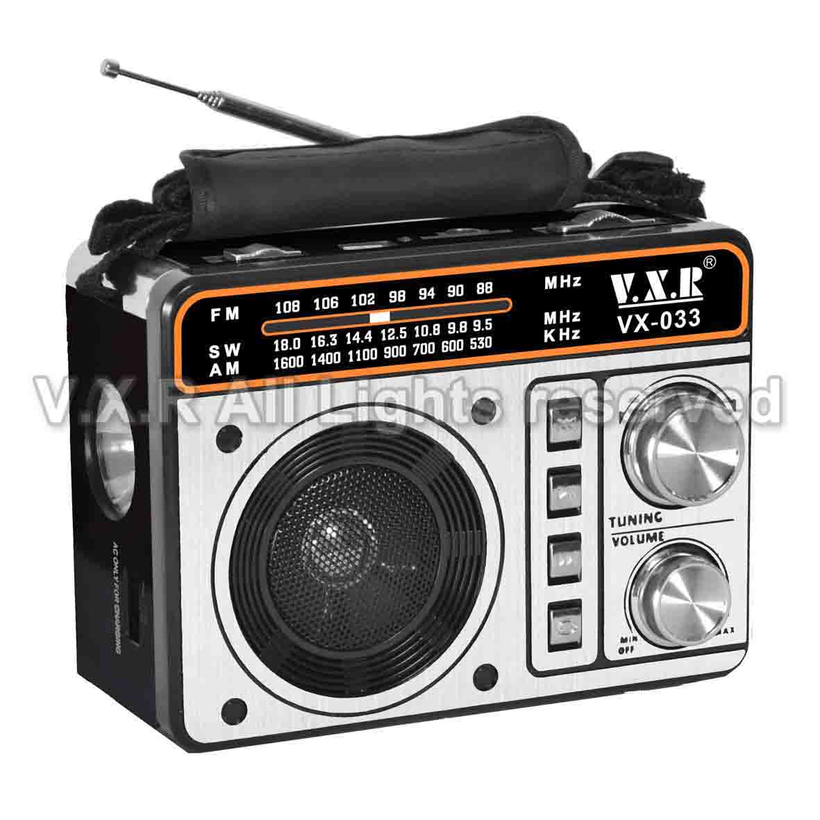 Portable AM/FM/SW Radio with MP3, Bluetooth, and Solar Charging
