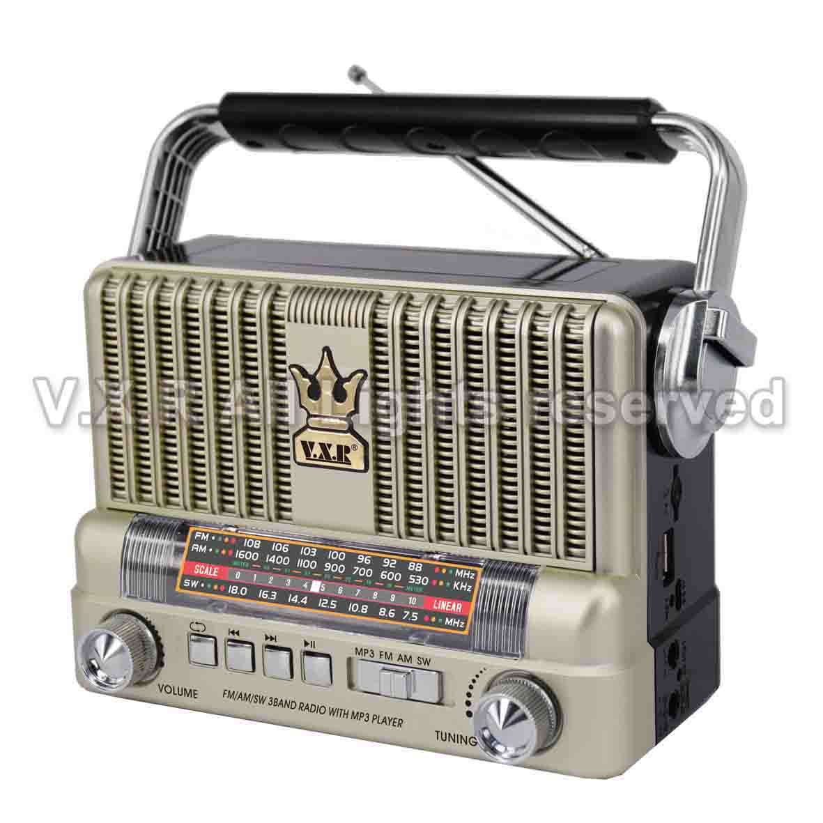 Portable FM/AM/SW Radio with MP3 Player