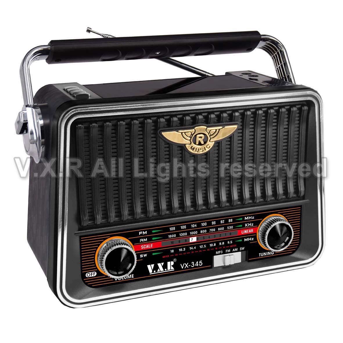 Portable Retro Radio with MP3 Player