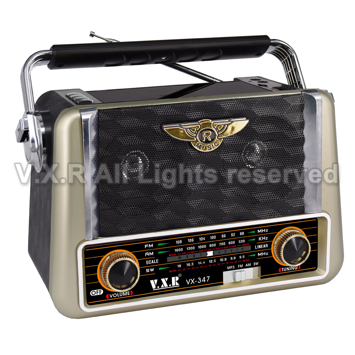 Portable Retro Radio with MP3 Player