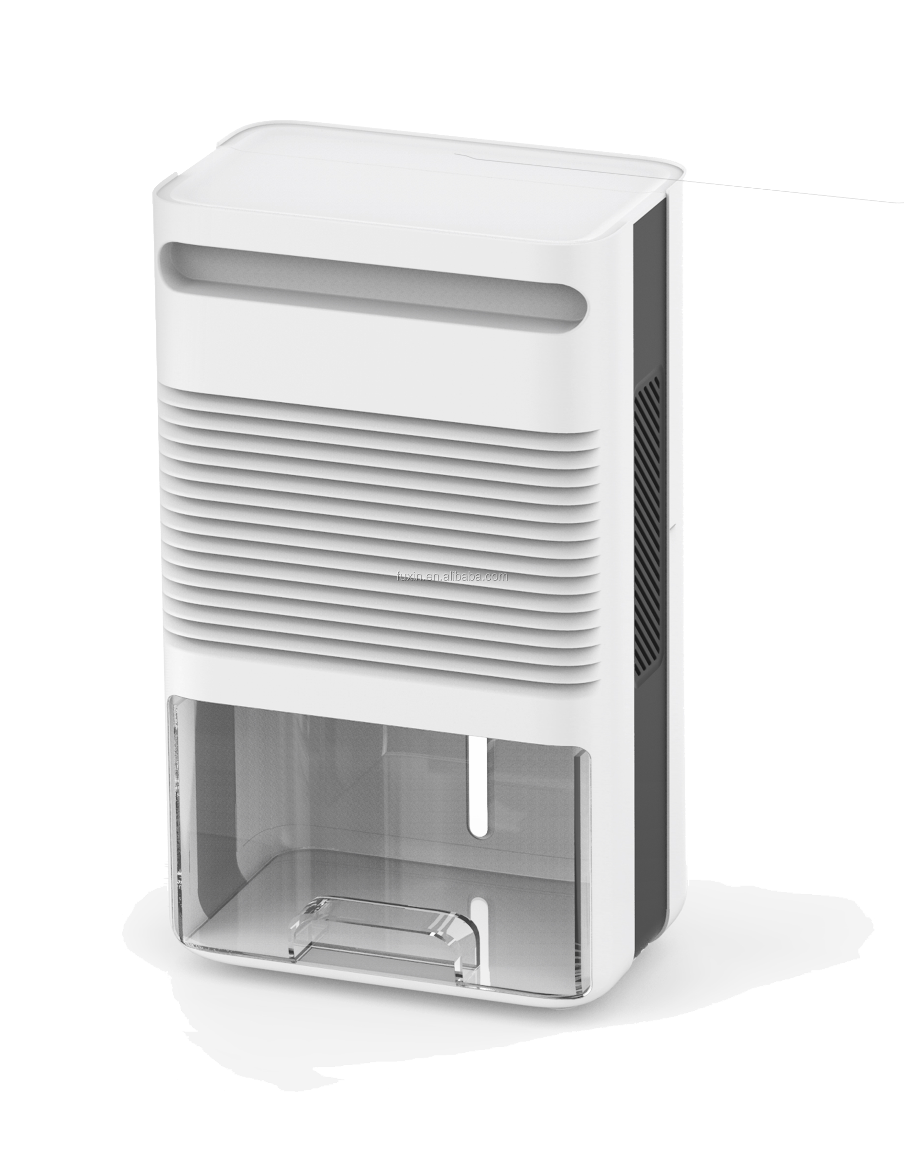 Dehumidifier with transparent water tank