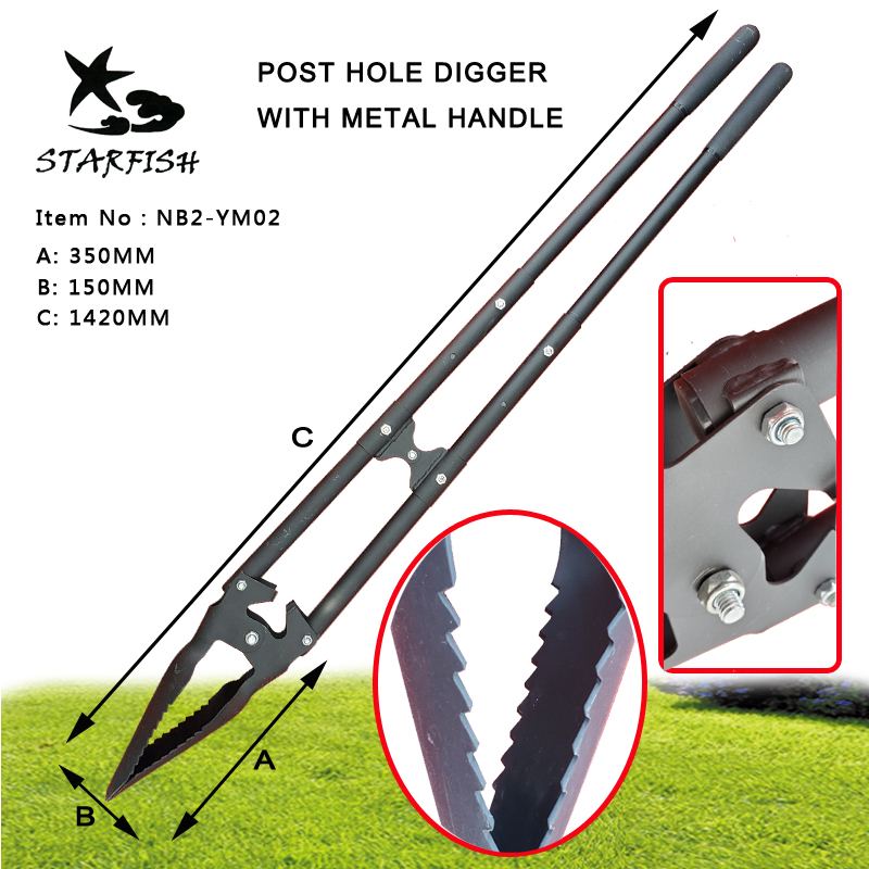 post hole digger with metal handle - Image 2