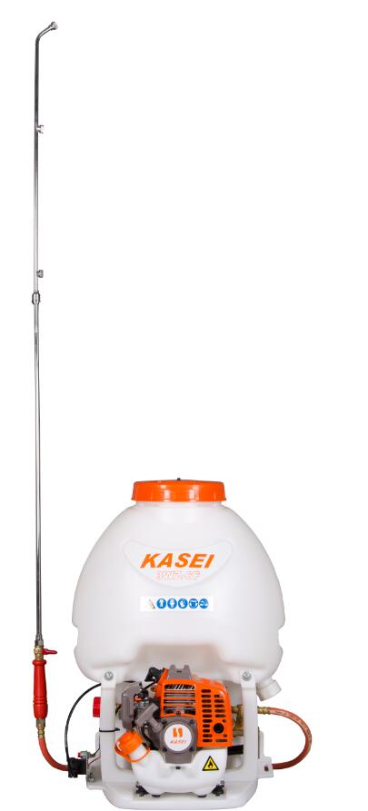 Backpack power sprayer with gasoline engine and large tank