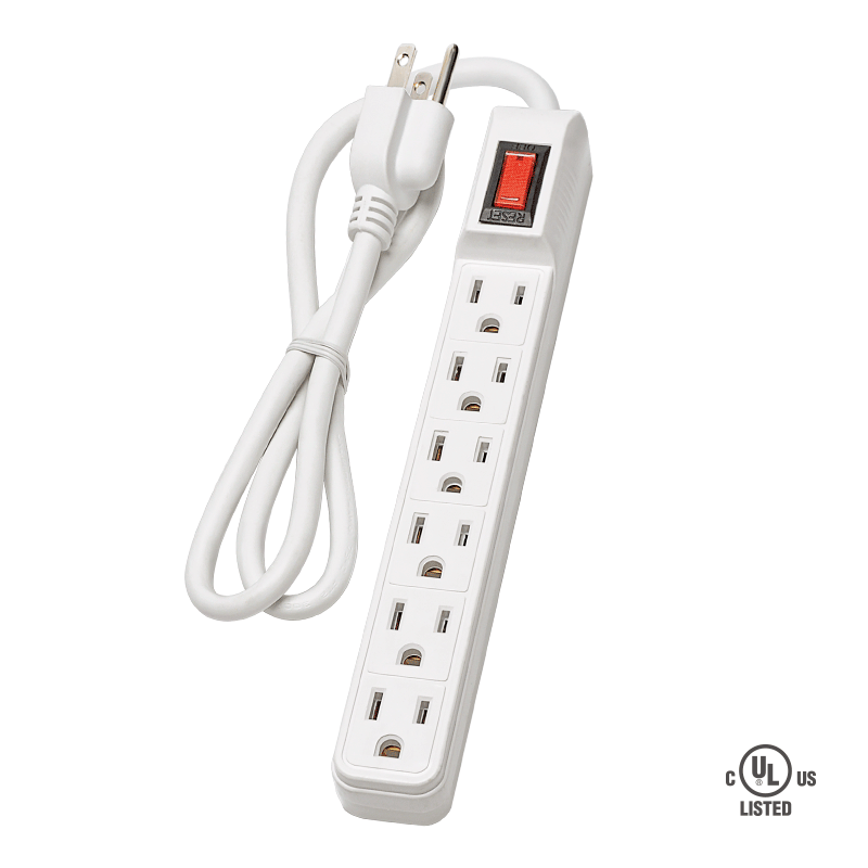 6-Outlet Power Strip with Circuit Breaker