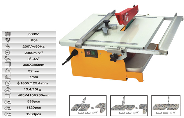180mm Adjustable Cutting Angle Power Saw