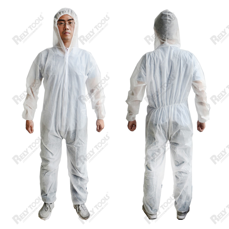 White PP Non-Woven Protective Coverall