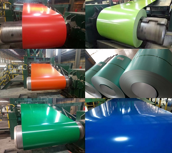 Close up of high quality pre-painted metal coils showing uniform coating