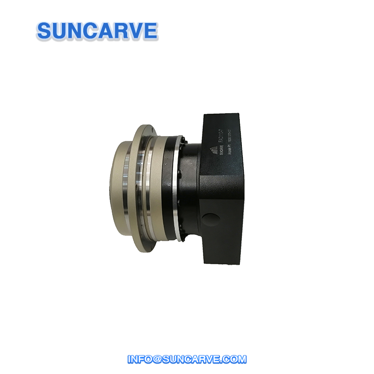 Side profile of precision planetary gearbox with label details