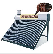 Pressurized Solar Water Heater with Preheating Coil