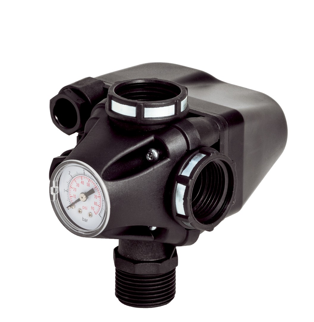 PRESSURE SWITCH FOR WATER PUMPS WITH INTEGRATED PRESSURE GAUGES AND THREE WAY FITTING - Image 3