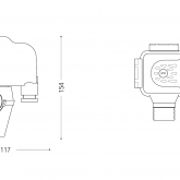 PRESSURE SWITCH FOR WATER PUMPS WITH INTEGRATED PRESSURE GAUGES AND THREE WAY FITTING - Image 2