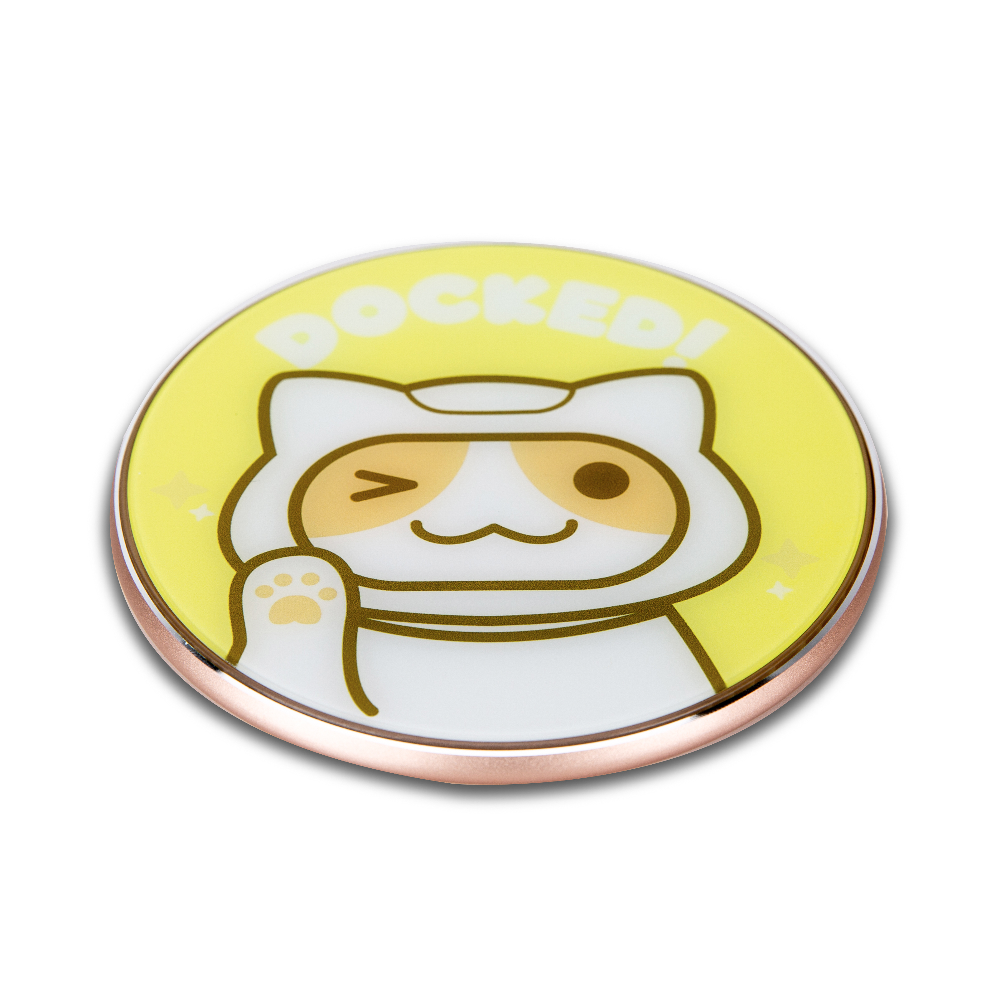 Primavox High Quality Lovely Yellow Cat Design Ultra Slim Wireless Charger - Image 3