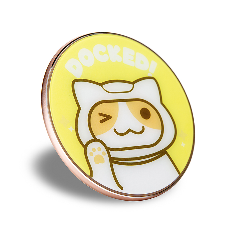 Primavox High Quality Lovely Yellow Cat Design Ultra Slim Wireless Charger - Image 2