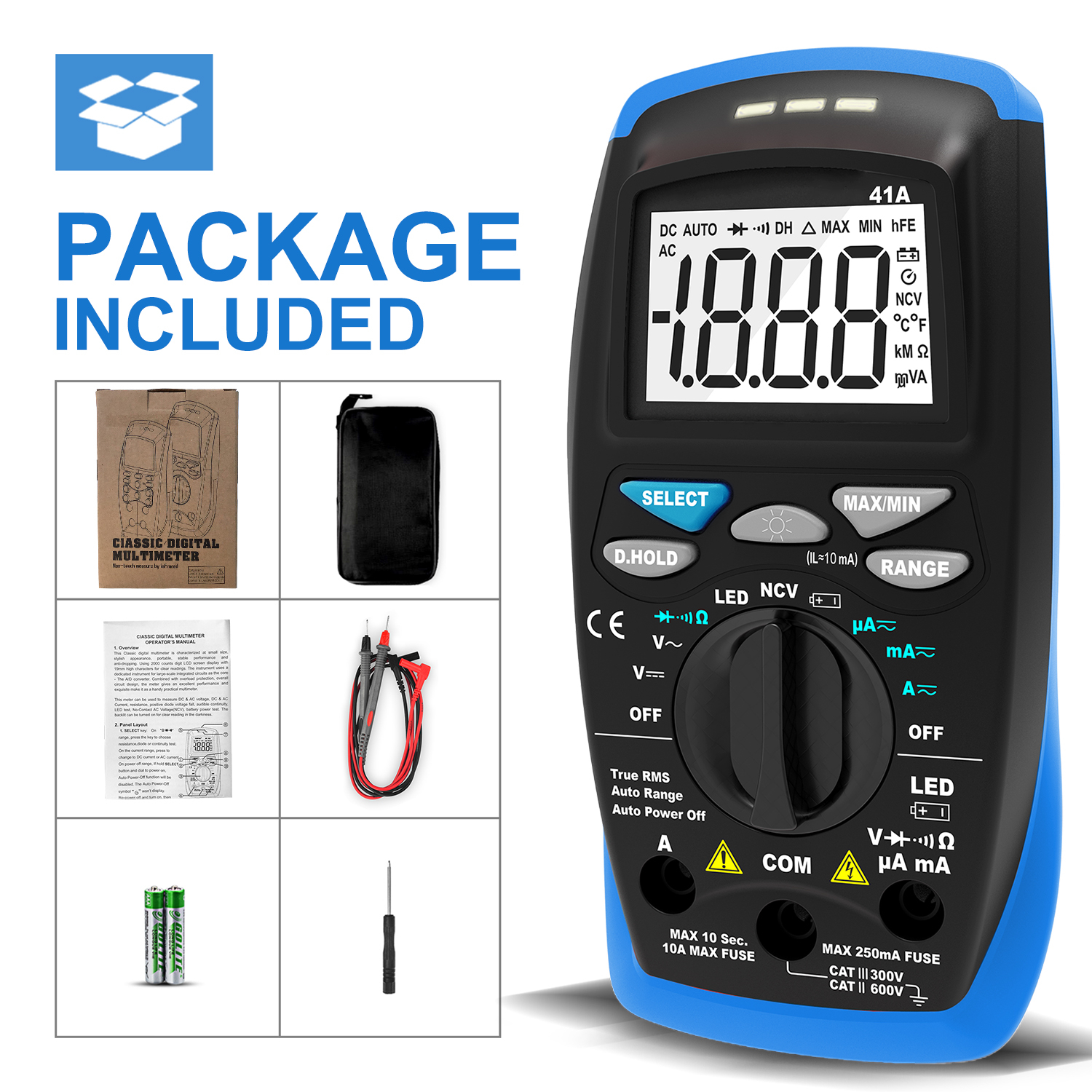 Digital multimeter layout and interface