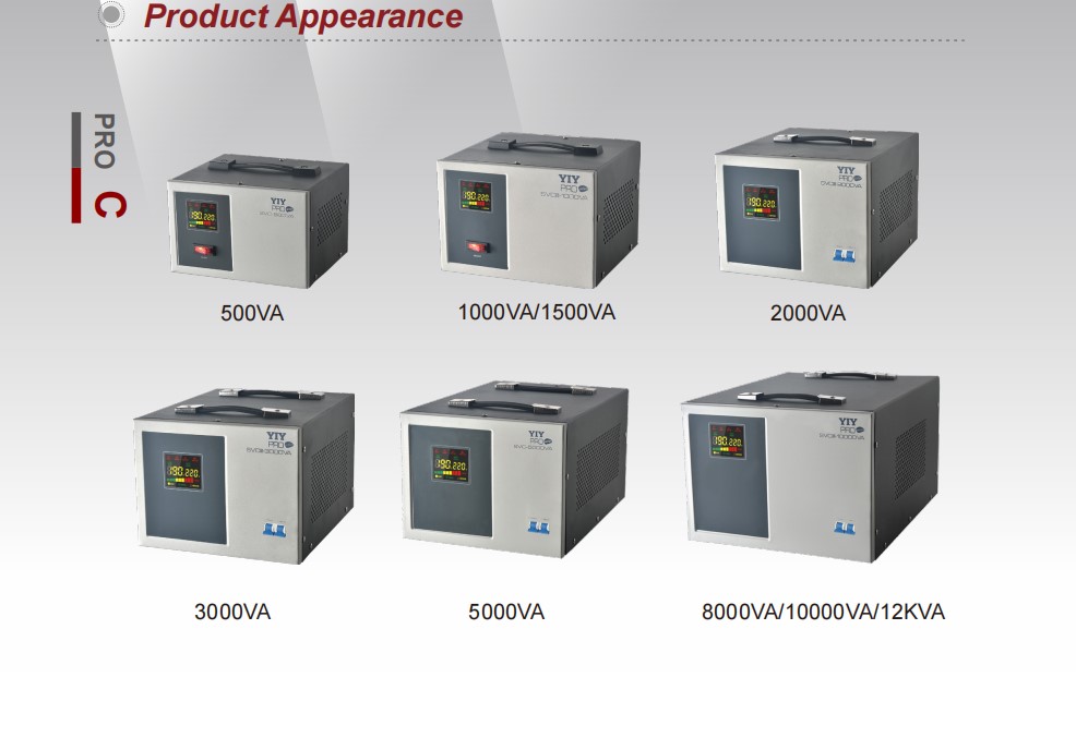 Product appearance showing various models from 500VA to 30KVA