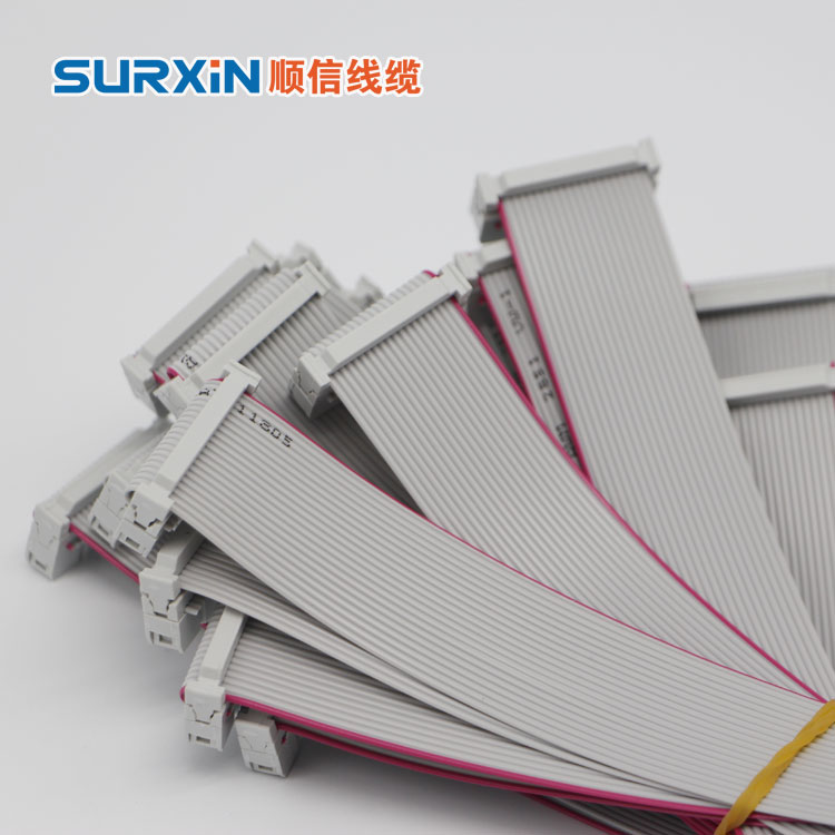 20-Pin IDC Flat Ribbon Cable Assembly, 2.54mm Pitch, 28 AWG