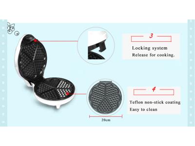 Professional heart waffle maker for home - Image 2