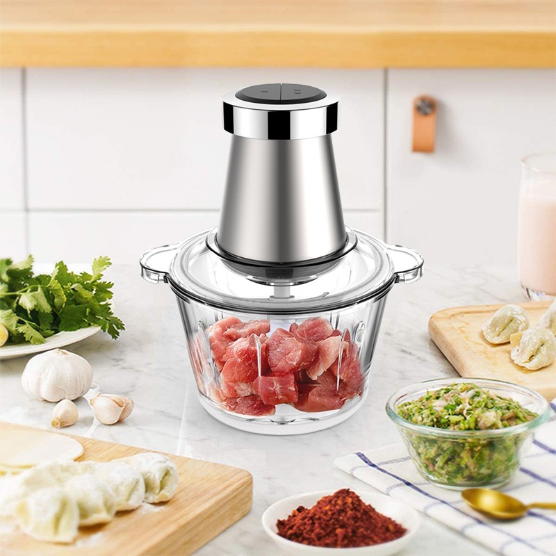 Promotion stainless steel stand hand press two speeds Meat Grinder electric - Image 2