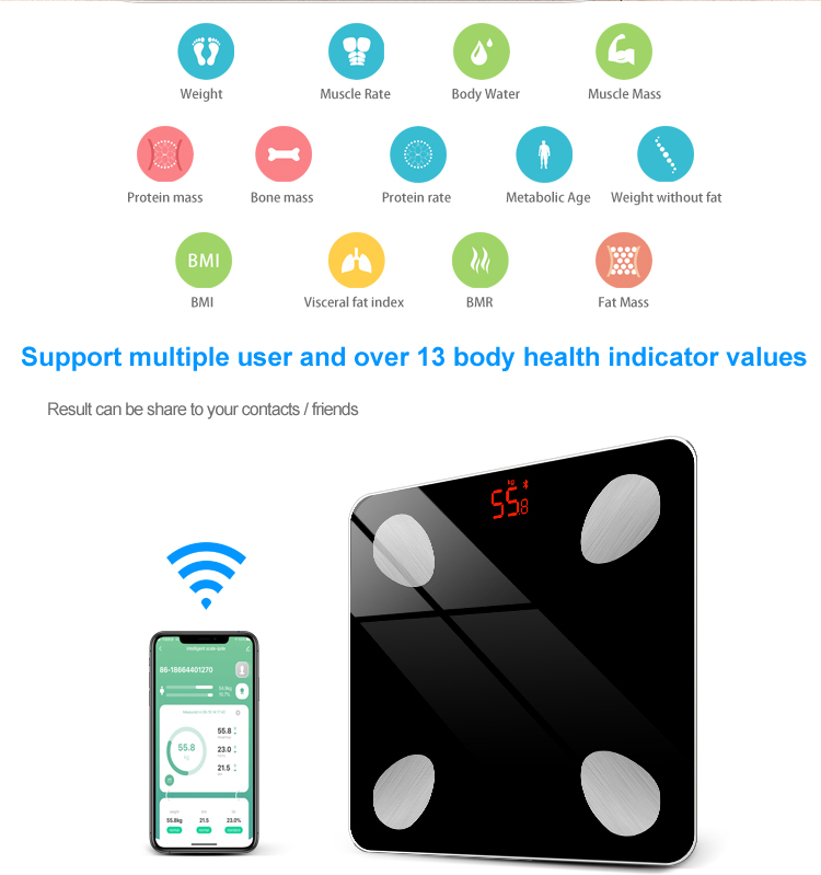 Promotional Tuya smart bluetooth body fat scale - Image 2