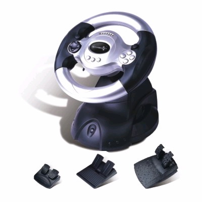 PS3/PS2/PC 3IN1 WIRED VIBRATION STEERING WHEEL FT31C3 - Image 4