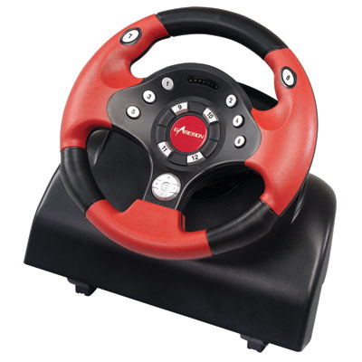 PS3/PS2/PC 3IN1 WIRED VIBRATION STEERING WHEEL FT32C2 - Image 3