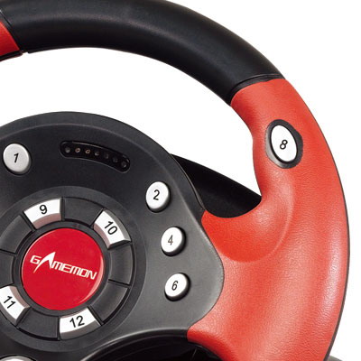 PS3/PS2/PC 3IN1 WIRED VIBRATION STEERING WHEEL FT32C2 - Image 2