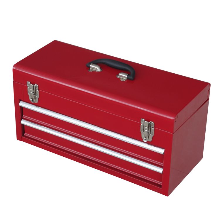 Portable Metal Tool Box with Drawers