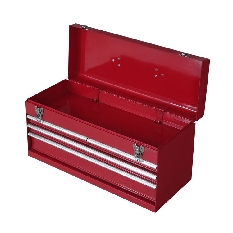 Red Metal Tool Chest with Drawers