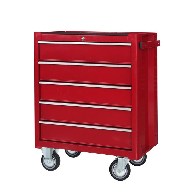 Rolling Tool Cabinet with Five Drawers