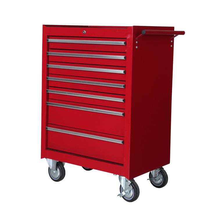 Rolling Tool Cabinet with Multiple Drawers