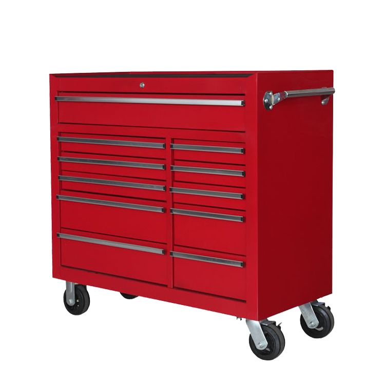 Rolling Tool Cabinet with Locking Drawers
