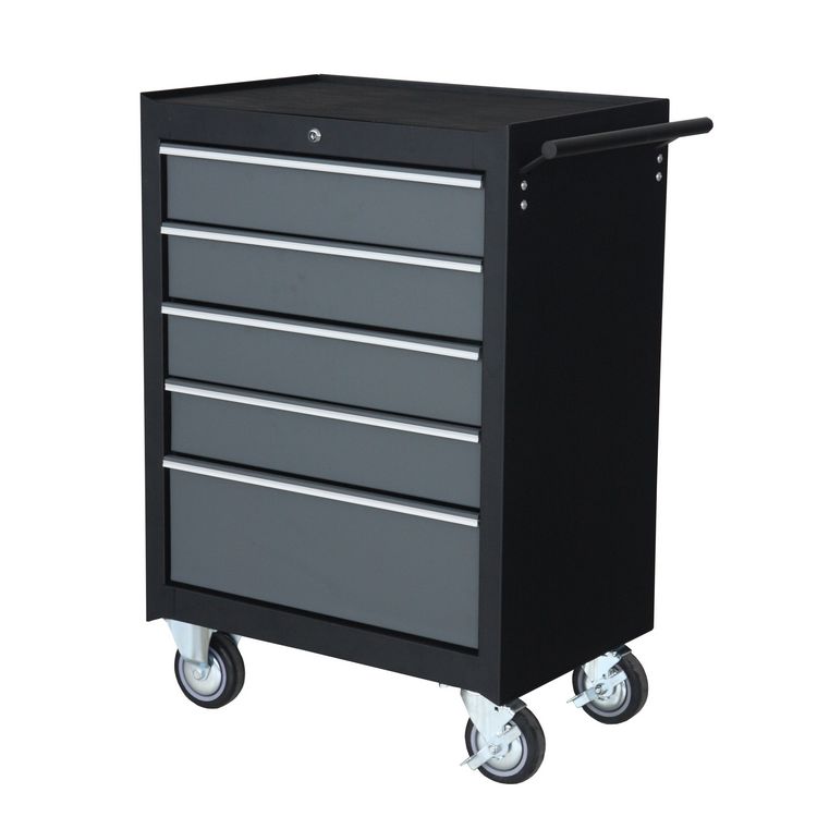 Rolling Tool Cabinet with Drawers