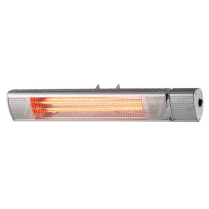 PTC fan heater with metallic housing and protective grille