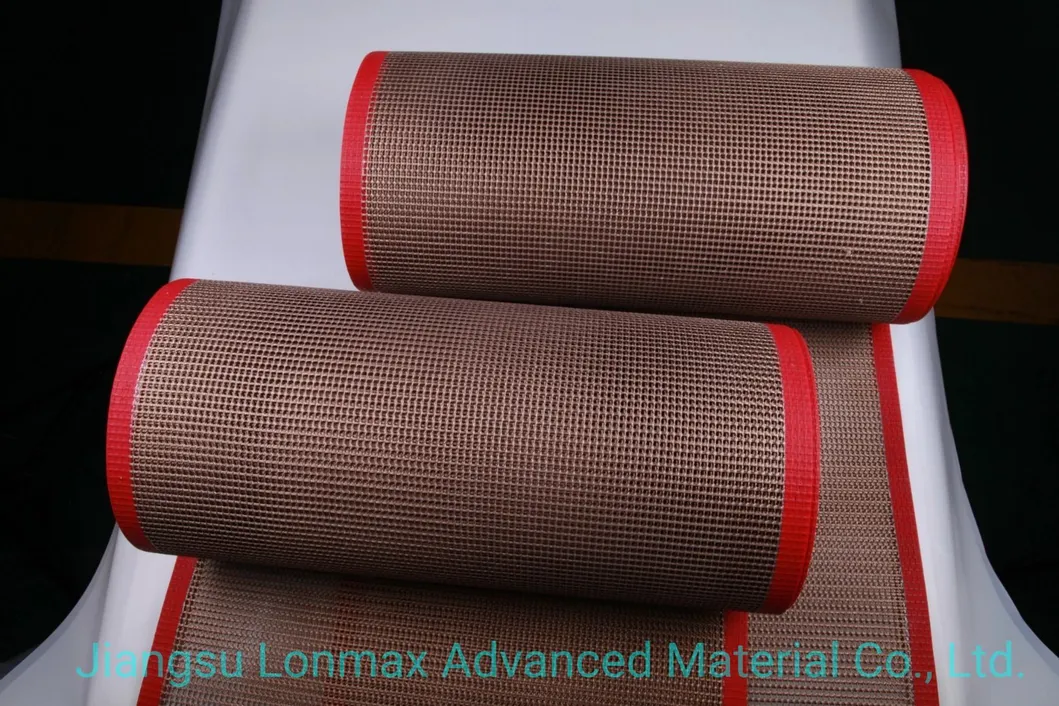 PTFE mesh belt with reinforced edges