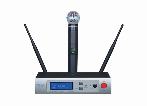 Wireless Handheld Microphone System with 100 Channels