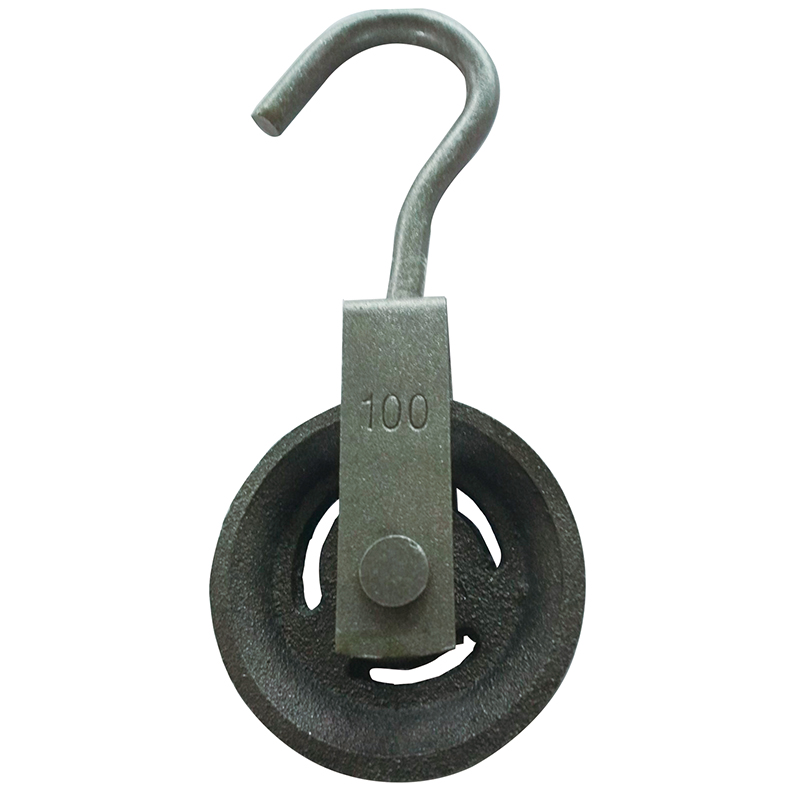 Heavy-Duty Metal Pulley with Hook