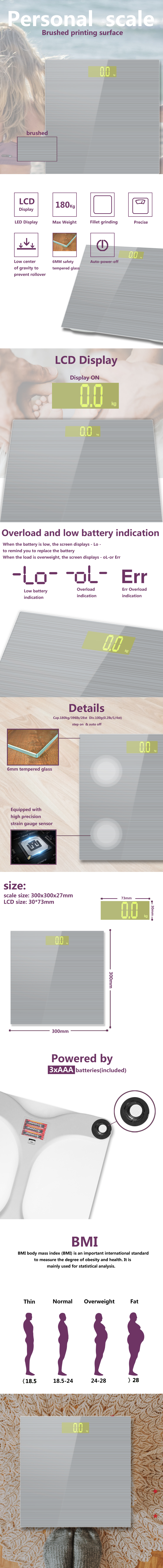 Top view of the digital scale showing surface design and LCD screen