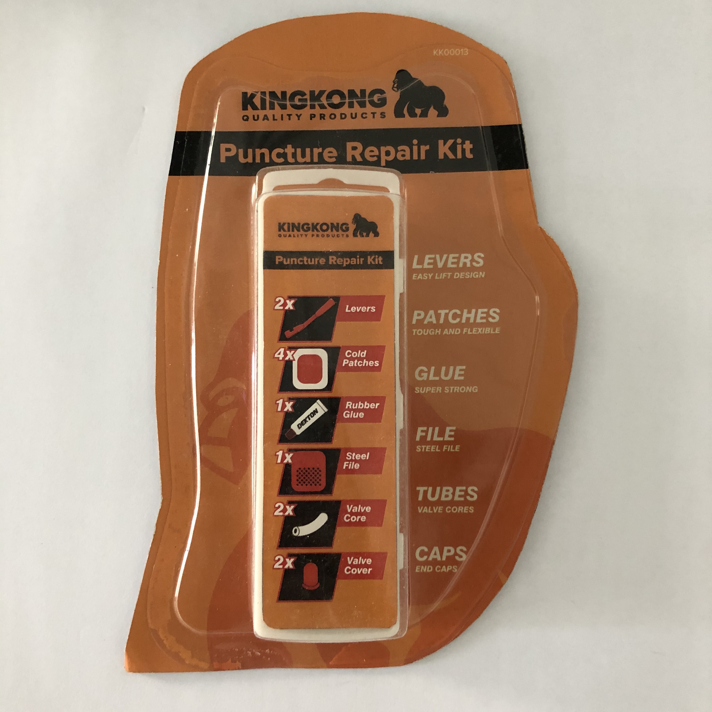 Bicycle Tire Repair Kit with Levers, Patches, and Glue