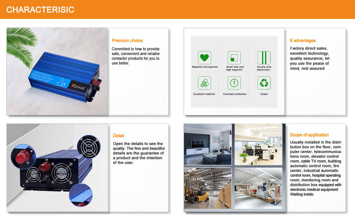 Pure sine wave inverter application infographic