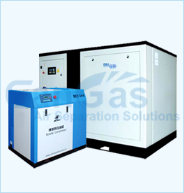 Industrial Air Separation System with Rotary Compressor