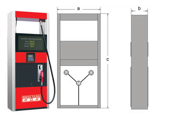 Fuel Dispenser Unit with Metering Display